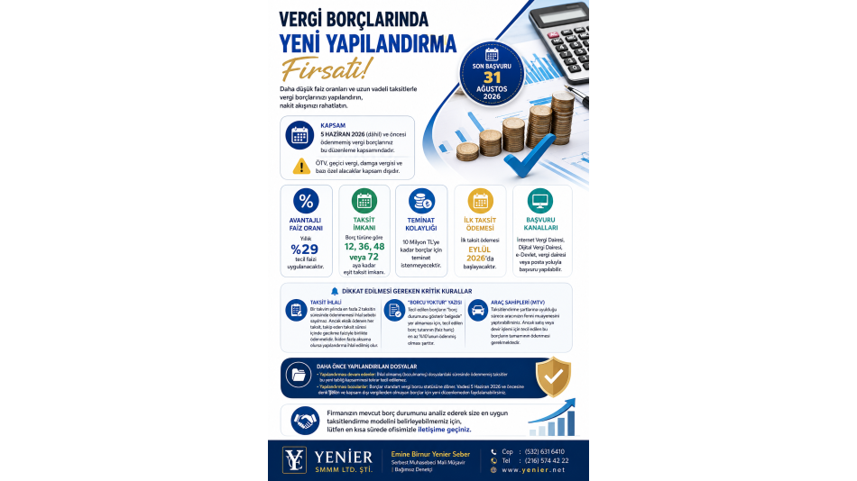 Vergi Borçlarına Yeni Taksitlendirme ve Düşük Faiz İmkanı 