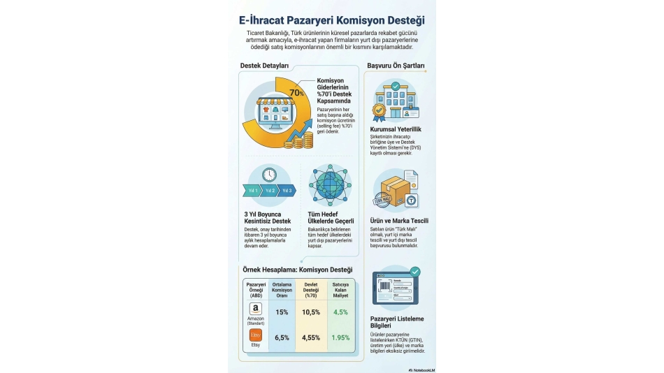 E-İhracatta Pazaryeri Komisyon Desteği